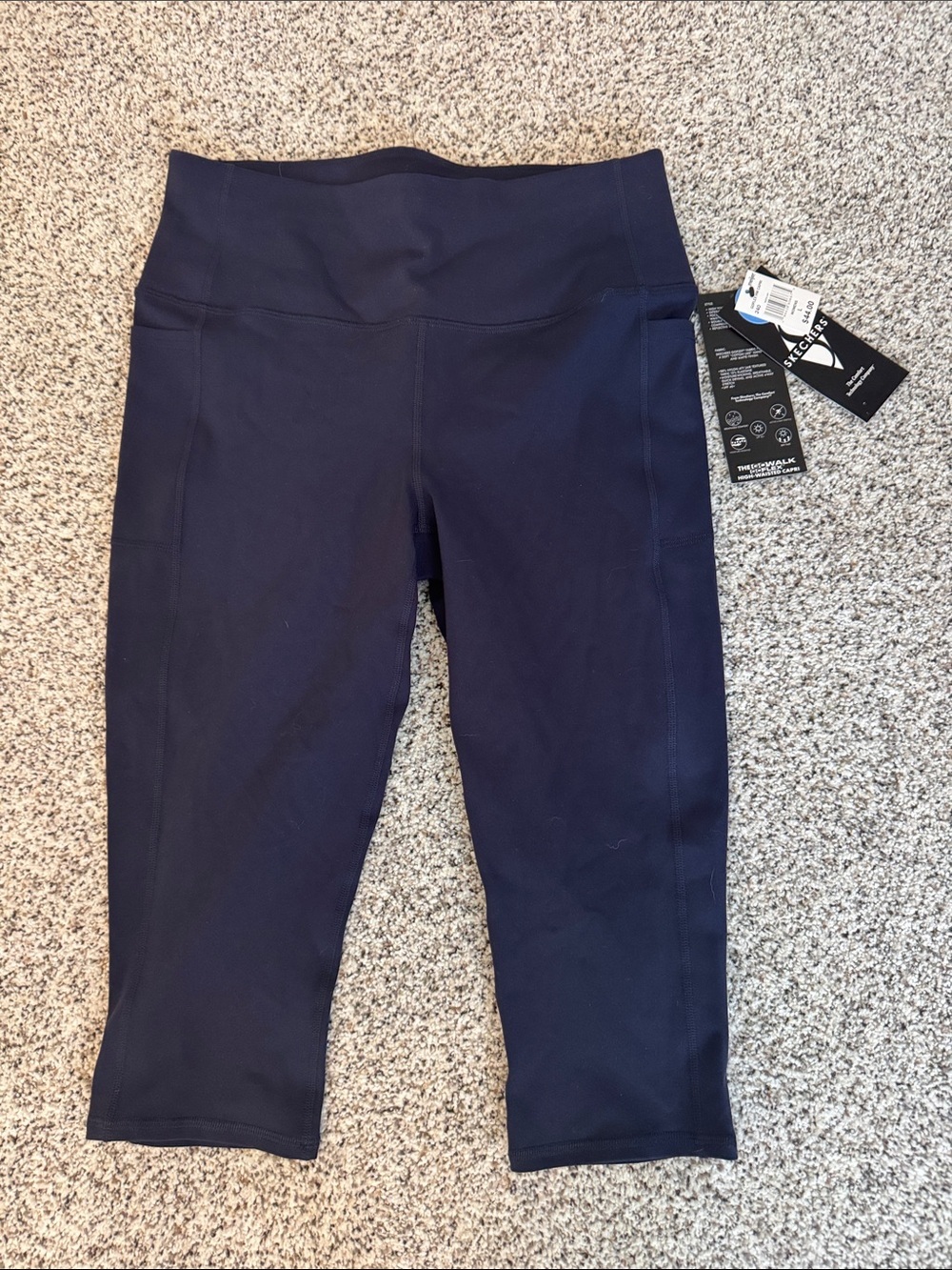 Skechers Navy High-Rise Crop Performance Leggings